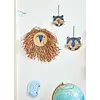 Rice muurdecoratie tijger blauw klein