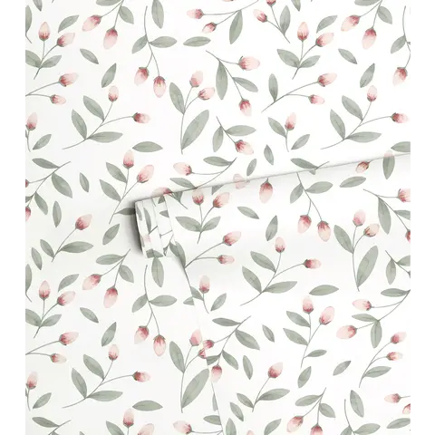 Lilipinso behang Eden roze bloemknoppen