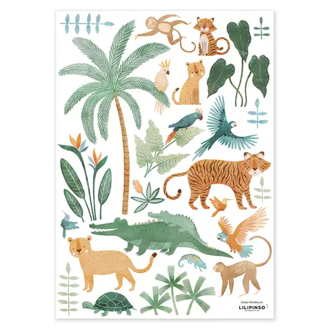 Lilipinso muursticker Yatsuni jungle dieren