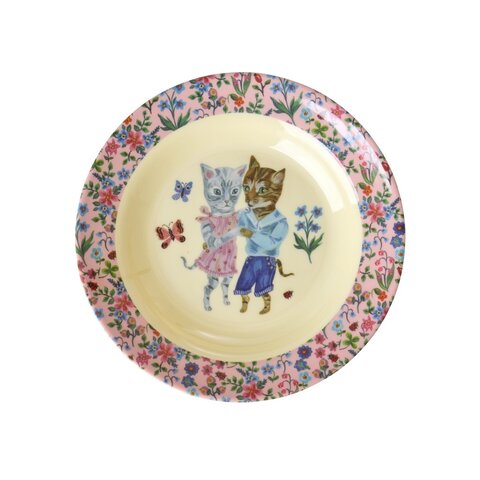 Rice melamine diep bord poesjes Nathalie Lété