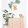 Lilipinso muursticker kinderkamer Yatsuni jungle leeuwaapjes
