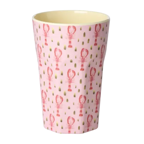 Rice beker groot Lobster print roze