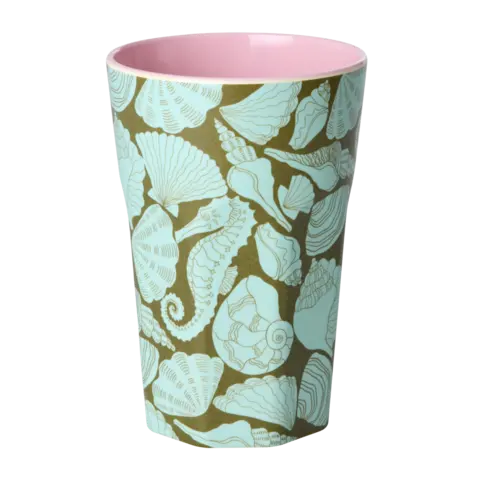 Rice beker groot Seashell print