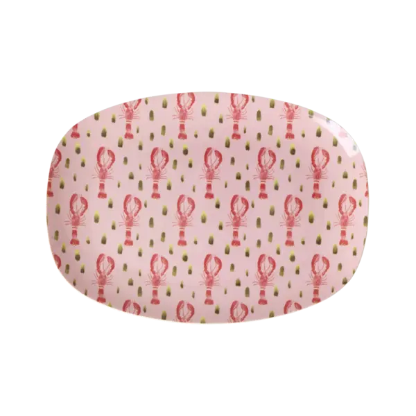 rice Denmark Rice melamine bord ovaal kreeften Lobster print klein