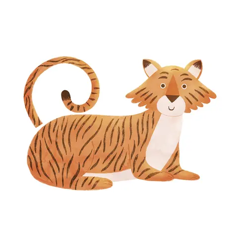 Lilipinso muursticker Yatsuni tijger