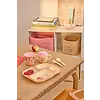 Rice melamine kinderbord met vakken Fun Fair print roze