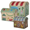 Rice speelgoedmand met deksel Fun Fair botsauto en popcornstand