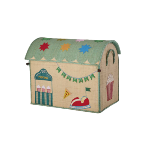 Rice opbergkist Fun Fair botsauto en popcorn stand