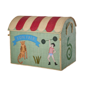 rice Denmark Rice opbergkist Fun Fair Circus Gewichtheffer en Tijger