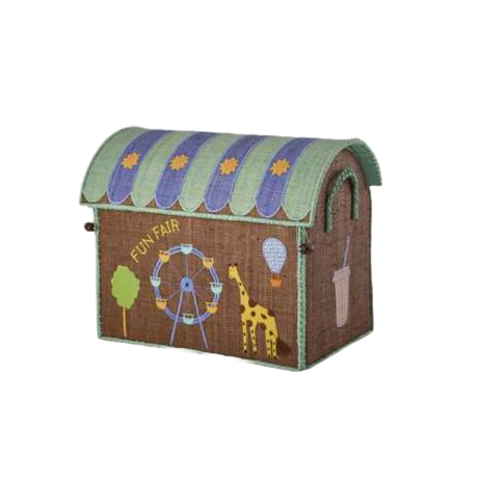 Rice opbergkist raffia Reuzenrad en Giraffe