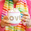 Bombay Duck mok met oor Love candy roze