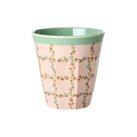 rice Denmark Rice melamine beker bloemen Checkered Stencil print