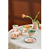 Rice beker medium bloemen Checkered Stencil print