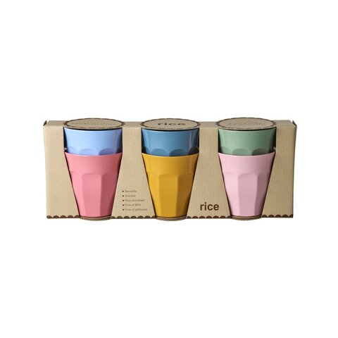 Rice melamine bekers medium All You Need Is Love kleuren