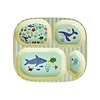 Rice melamine kinderbordje zeedieren Ocean Print met vakjes roze - Copy