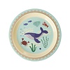 Rice melamine kinderbord Ocean print blauw