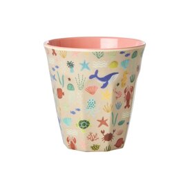 rice Denmark Rice kinerbeker medium Ocean print roze