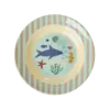 Rice melamine diep kinderbord Ocean print blauw