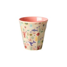 rice Denmark Rice melamine kinderbeker Ocean print klein roze