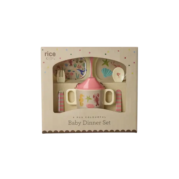 rice Denmark Rice melamine kinderservies Ocean roze