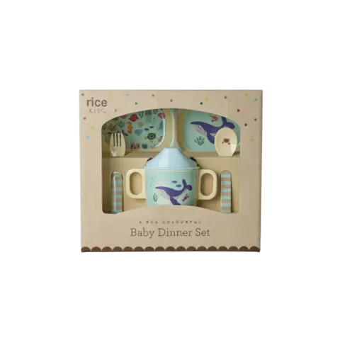 Rice melamine kinderservies Ocean blauw