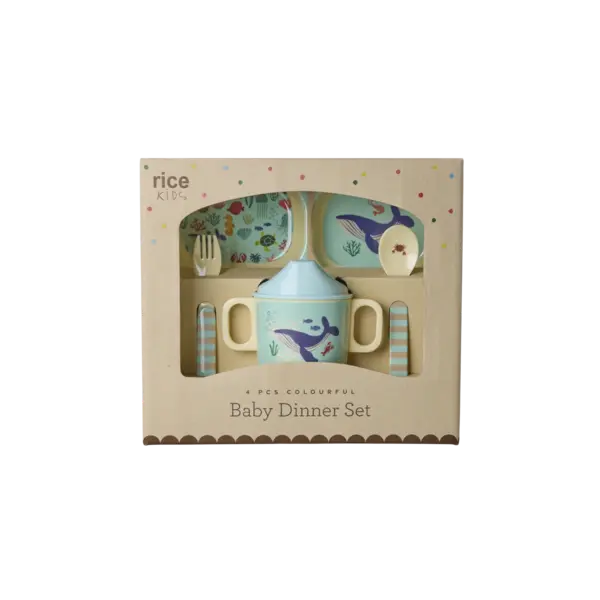 rice Denmark Rice melamine kinderservies Ocean blauw