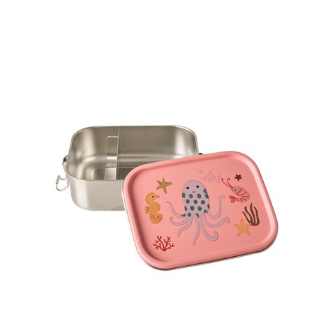 Rice lunchtrommel RVS Ocean print roze