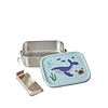 Rice lunchbox roestvrij staal Ocean print blauw