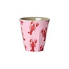 Rice kinderbekers zeedieren Ocean print roze klein