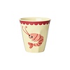 Rice kinderbekers zeedieren Ocean print roze klein