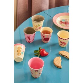 rice Denmark Rice melamine bekers Ocean print roze klein