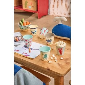 rice Denmark Rice melamine bekers Ocean print blauw klein