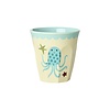 Rice kinderbekers zeedieren Ocean print blauw klein