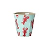 Rice kinderbekers zeedieren Ocean print blauw klein
