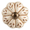 Clayre en Eef deurknopje bloem creme klein met bruin patroon