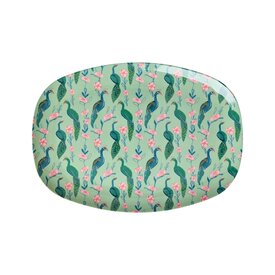 rice Denmark Rice melamine bord ovaal Peacock Power print