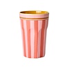 Rice melamine beker groot strepen Organic Stripes print
