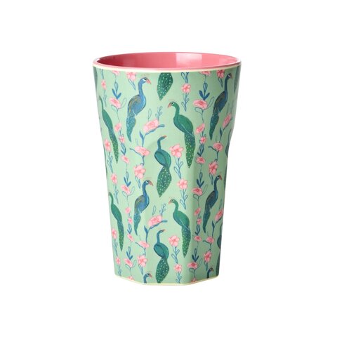 Rice beker groot pauw Peacock Power print
