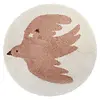 Nattiot vloerkleed kinderkamer rond vogel Bohemian Bird roze/creme