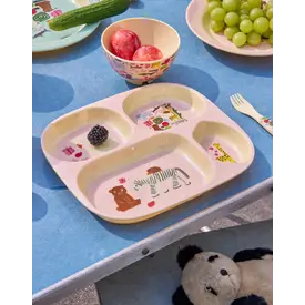 rice Denmark Rice melamine kinderservies Wildlife roze