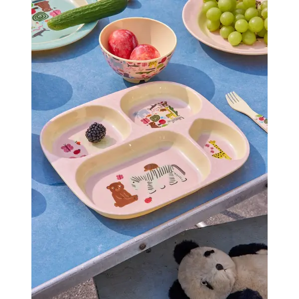 rice Denmark Rice melamine kinderservies dieren Wildlife roze