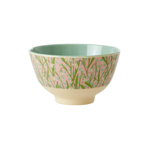 Rice kom klein bloemen New Snowdrop print