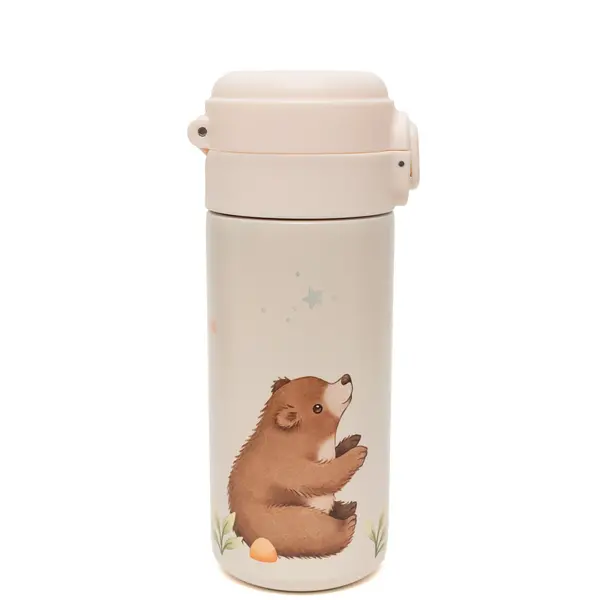 Petit Monkey Petit Monkey drinkfles roestvrij staal beer