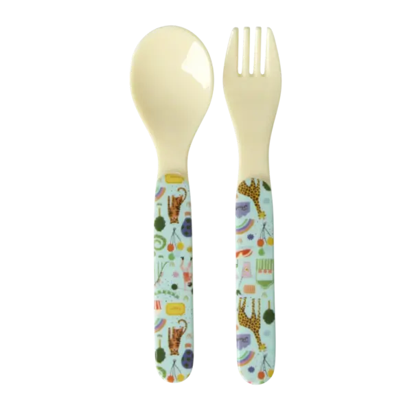 rice Denmark Rice melamine babybestek kermis Fun Fair blauw