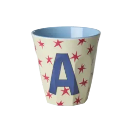 rice Denmark Rice alfabet beker letter A sterren blauw rood