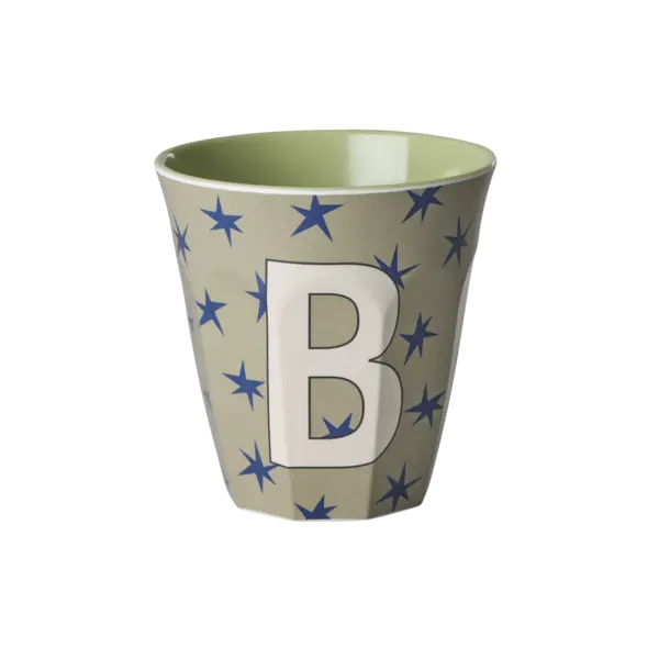 rice Denmark Rice melamine beker letter B medium sterren blauw groen