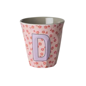 rice Denmark Rice alfabet beker letter D bloemen paars roze