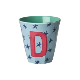 rice Denmark Rice alfabet beker letter D sterren blauw rood