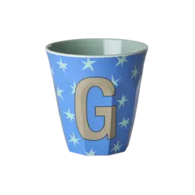 rice Denmark Rice alfabet beker letter G sterren blauw groen