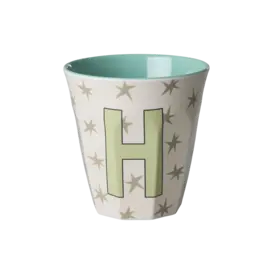 rice Denmark Rice alfabet beker letter H sterren groen beige